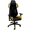 Astan Hogar Sedia Gaming Stream Team ergonomica, braccioli 2d, reclinabile 155°, nero/giallo AH-AG10100AM