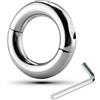 MKGMYGZ Metal Cock Ring Penis Weight Pleasure Ring for Men, Male Stainless Steel Testicle Stretching Rings Sexual Stimulation Device Prolonged Erection Sex Toy (45CM/180G)