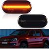 OZ-LAMPE Indicatore di direzione a LED per VW Amarok Caddy Golf Polo Sharan MK2 MK3 MK4 Fox Jett-a Lupo Pass-at Transporter T5 Up Vento SEA-T/For-d/Sko-da, Freccia con Canbus senza errori, nero
