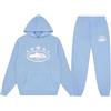 Silver Basic Tuta da jogging da uomo Y2K CTZ Tuta ampia con cappuccio Hip Hop Set da 2 Pezzi con Top Casual E Tuta Sportiva XL,BlueStar-1