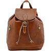 NO BREND Zaino in Vera Pelle Made in Italy Vintage Borsa Donna Cuoio- Artigiani Toscani VICTOR LINE SRL