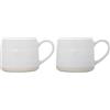 Mikasa Farmhouse Tazze in gres con stelle, set di 2 tazze per tè, caffè e cioccolata calda, 380 ml - Confezione regalo, lavabile in lavastoviglie e nel microonde