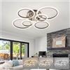 KeLuKes Plafoniera da Soffitto Moderna e Telecomando, 80cm Lampada led Soffitto Anneau, Lampadari Dimmerabile 60W, Lampadario da Soffitto Pour Salon Salle à Manger, Noir