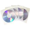Energmix® - Copertina porta CD/DVD con fori per raccoglitore ad anelli, confezione da 100 per 200 CD, colore: Bianco
