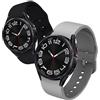 LanQii 2 Pezzi Silicone Cinturino per Samsung Galaxy Watch FE/Watch 7/6/5(40mm 44mm)/Watch 6 Classic 43mm 47mm, 20mm Sportivo Cinturini di Ricambio per Galaxy Watch FE/7/6/5/4/Watch 5 Pro -Nero+Grigio