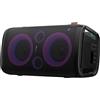 Hisense Party Rocker One, l'altoparlante Bluetooth con una potenza da 300W, woofer integrato,Modalita' Karaoke, wireless charging pad integrato, ingresso e uscita AUX, USB