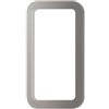 KWS 528135 Maniglia a Conchiglia Quadrata, per Porta, 120 x 65 mm, autoadesiva per Porte scorrevoli, Effetto Acciaio Inox, Silber