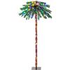 COSTWAY Albero di Palma Artificiale di 183 cm, Albero di Natale con 64 Punte di Rami in PVC e 210 Luci LED, per Casa, Ufficio, Facile da Installare