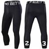 ruguo Pantaloni Sportivi a Compressione Calzamaglia da Corsa Uomo Leggings a Compressione Palestra Pantaloni Allenamento Sportivo Abbigliamento Jogging Fitness Palestra Pantaloncini Basket 3/4