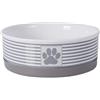 Bone Dry Paw & Patch - Ciotola in Ceramica per Animali Domestici, 15 x 5 cm, Colore: Grigio