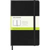 Moleskine Classic Notebook, Taccuino con Pagine Bianche, Copertina Rigida e Chiusura Elastica, Formato Medium 11,5 x 18 cm, Colore Nero, 208 Pagine