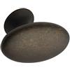 Furnipart Pomello per mobili semplice, larghezza 60 mm, ovale, in zinco pressofuso, marrone antico