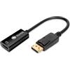 Skintek Dynamic Thinking Skintek SK-04-DPH adattatore Display Port (DP) a HDMI, 4K 1080p 60 Hz, maschio-femmina per connettere PC/Notebook/MAC con uscita Display Port a Monitor,Projettore con ingresso HDMI. Cavo 18 cm.