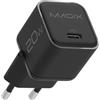 Magix Caricatore 20W NANO, Caricabetterie USB-C GaN PD Power Delivery Per iPhone 15/15 Plus/15 Pro, 14/13/12-Mini/Pro/Pro Max/SE, AirPods Pro, iPad Pro, Galaxy(EUR PLUG)(NERO)