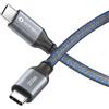 Sonero® Cavo da USB-C a USB-C, trasmissione immagini 4K 60Hz, USB 3.2 Gen 2, DP Alt Mode, trasmissione dati 10 GB/s, 5 A/20 V/100 W con chip E-Marker, grigio/blu, 1,00 m