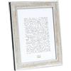 Deknudt Frames Deknudt S40JE9_18,0x24,0 - Cornice portafoto in Legno con Finitura screpolata in Marrone Scuro, Colore: Argento/Nero