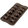 silikomart | SCG06 Stampo in Silicone per Cioccolatini CHRISTMAS | Confezione da 1 Stampo per Dolci, Antiaderente, 34 x 34 h18 mm, Easy Choc, Made in Italy