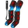 FIT KING Massaggiatore Gambe con Calore e Compressione, Pressoterapia Linfodrenaggio Massaggio Gambe Miglioramento della Circolazione e Recupero Sportivo 3 Livelli di Calore, 3 Modalità Massaggio