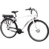 F.lli Schiano E-Moon 28 E-Bike, Bicicletta elettrica da città Motore 250W con mozzo cambio interno Shimano Nexus 7 velocità, Batteria al Litio 36V 13Ah removibile, Bianco