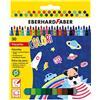 Stylex 64016 - Pennarelli glitterati per bambini, 6 colori in scatola  richiudibile, per dipingere, bricolage e disegnare