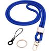 Vicloon Cordini per badge - Cordini da collo con portachiavi in metallo e cinturino ad anello per telefono (blu)