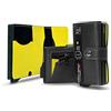 SLim Porta Carte di Credito Schermato Portafoglio Uomo Rfid Portatessere Anticlonazione Donna Portacarte Uomo (Nero e Giallo, Con Zip)