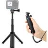 GEPULY Mini impugnatura per selfie stick treppiede per GoPro Hero 11 10 9 8 7 6 5 4 3 2, Session, Fusion, Max, Insta360, Akaso, SJCAM, DJI OSMO Action Camera e telefoni (3 in 1: maniglia, bastone per