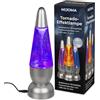 MIJOMA Lampada a LED per effetti d'atmosfera, con effetto tornado, con cambio colore, stile retrò, 29 cm, funzionamento a batteria o connettore USB