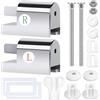 INNAL Cerniere Tavoletta Wc 7 Pezzi Cerniera Tavoletta WC Kit Cerniere Tavoletta Wc Cerniere Copriwater per Installare I Componenti Fissi Del Sedile Del WC Cerniere Del Sedile Del Wc