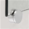 MANICAF Morsetto per Vetro, 4 Pezzi, Supporto per Specchio da Parete, Rotondo con Tubo di Espansione e Viti, per Vetro Spesso 4-7 mm