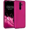 kwmobile Custodia Compatibile con Xiaomi Redmi Note 8 Pro Cover - Back Case Morbida - Protezione in Silicone TPU Effetto Metallizzato rosa metallizzato