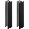 cyclingcolors 2x Connettore Zoccolino Battiscopa 150mm nero opaco Bordo Mobili Cucina Zoccolo Giunzione multiangolo angolare