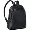 STILORD 'Porter' Zaino Daypack Pelle Zaino Moderno Sport Viaggi Città Scuola Borsa Sportiva Zainetto per Donna e Uomo Zaini Cuoio, Colore:nero