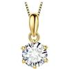 JewelryPalace 0.5ct Collana Solitario Donna Argento 925 con Creato Moissanite, Collana Ciondolo Pietra a Taglio Rotondo con Catena Maglia 45cm, Collane Pendenti in Oro Set Gioielli Donna