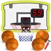 TEUVO Mini Canestro Basket da Camera con Punteggio Automatico Interno Canestro Basket Bambini Esterno per Porta Casa Ufficio 4 Pallone Basket Mini Hoop Basket Giocattoli Regalo Bambino 5 6 7 8 9 anni