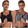 Jamron Donna Taglia Grossa Set di 2 Reggiseni Sportivi Alto Impatto - Cerniera Frontale Reggiseno Senza Ferretto con Imbottito Removibile per Yoga Fitness Jogging Nero + Bianco 4XL
