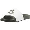 Le Coq Sportif Slide HF Fef White/Black, Scarpe da Ginnastica Unisex-Adulto, Nero, Bianco, Nero, 43 EU