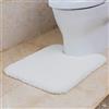 VANZAVANZU Tappetino per WC Antiscivolo Tappeto da Bagno WC Assorbente Addensato Tappetino da Bagno Ultra Morbido Bath Mat Soffice Microfibra Tappeto WC Eleganti 50 x 60cm (Bianco)
