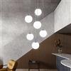 H.W.S Lampada A Sospensione Moderna Scala Da Palla Sospesa Luce Tavolo Pranzo G9 Lampadario Regolabile In Altezza Soggiorno Villa Cucina Sala Lustro Decorativo(6 flammig)