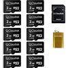 Cloudisk 10 Pack 2GB Micro SD Card in Bulk con adattatore SD Card Reader Scheda di memoria (Micro SD Card 2 GB)