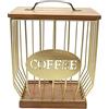 perfk Porta cialde per caffè Organizer per cestello portaoggetti per Capsule caffè Gabbie per Capsule caffè Coperchio in Legno Tazza portaoggetti, Stile a