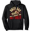 Funny Biker Dad Shop Biker Dad Motorcyle Divertente Frase Per Nonno Felpa con Cappuccio