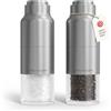 LARS NYSØM Set di Macina Sale e Pepe Set - Macinasale e Macinapepe Manuale | Set di Macinini per Sale e Pepe in Acciaio Inox con Macina Regolabile - Macinino per Pepe e Sale Manuale - Bottiglia Design