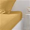 TODAY Essential - Lenzuolo con angoli, 160 x 200 cm, 2 persone, 100% cotone, tinta unita, ocra
