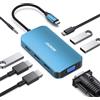BENFEI Docking Station USB C MST 8-in-1, Hub USB C con 2*HDMI/1*VGA/3*USB 3.0/100W Power Delivery/3.5mm Aux-Audio, Compatibile con iPhone 15 Pro/Max MacBook Pro/Air 2023 iPad Pro iMac S23