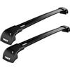 Coppia Barre portatutto Thule WingBar Edge nere con piede Thule Edge Flush  Rail 7206 per auto con Barre Integrate