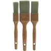 Coral 31857 Earthwise - Set di 3 pennelli con manico in legno FSC ecologico e filamenti fini, 2,5 cm, 3,8 cm, 5,1 cm