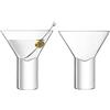 LSA International Vodka Cocktail Glass Set di 2 Bicchieri da Cocktail, 240 ml, Trasparente