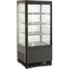 AMITEK Espositore vetrina refrigerata verticale - Capacità 78 litri - cm 42.8 x 38.6 x 96 h