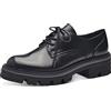 MARCO TOZZI Scarpe Stringate Donna in Pelle Sintetica Zeppa, Black Brush, 38 EU